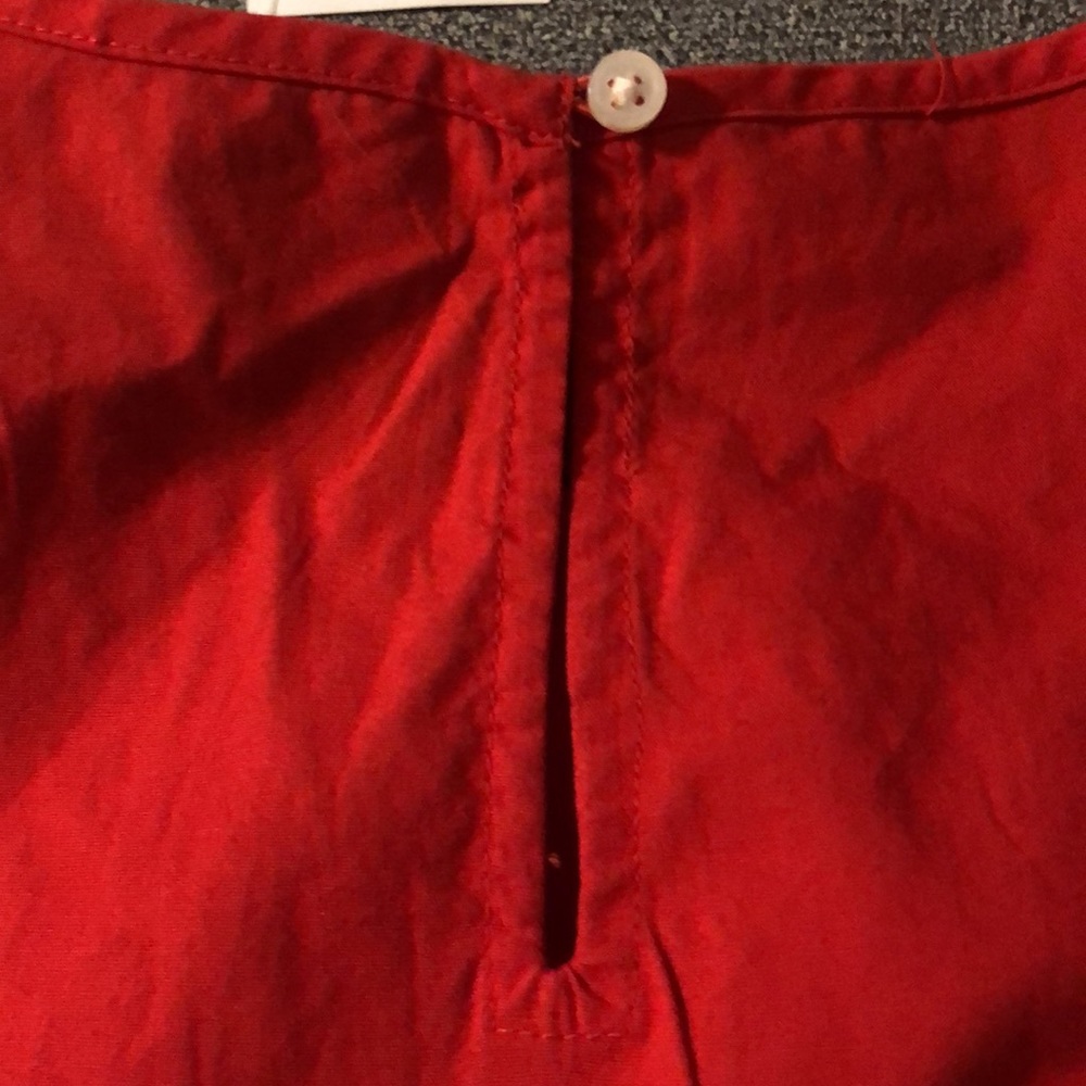 J CREW WOMENS SMALL RED SHORT SLEEVED SHIRT NWT MSRP $59 - Picture 6 of 7